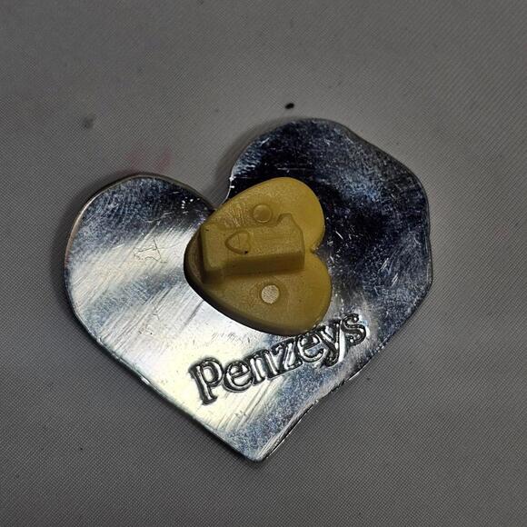 Embrace Hope Penzeys Spice Rainbow Heart Shape Abstract Logo Design Lapel Pin - Picture 3 of 4